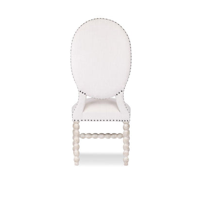 Peninsula Home Lardos Cream Fabric Armless Dining Chair