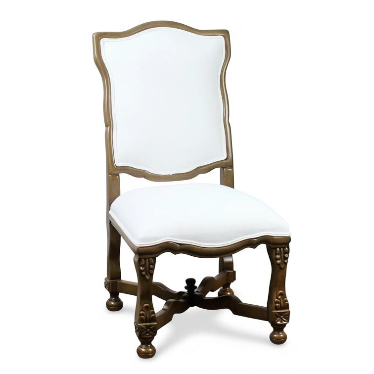 Peninsula Home Victoria White Fabric Armless Dining Chair