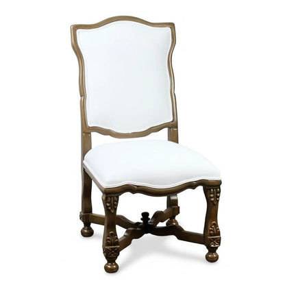 Peninsula Home Victoria White Fabric Armless Dining Chair