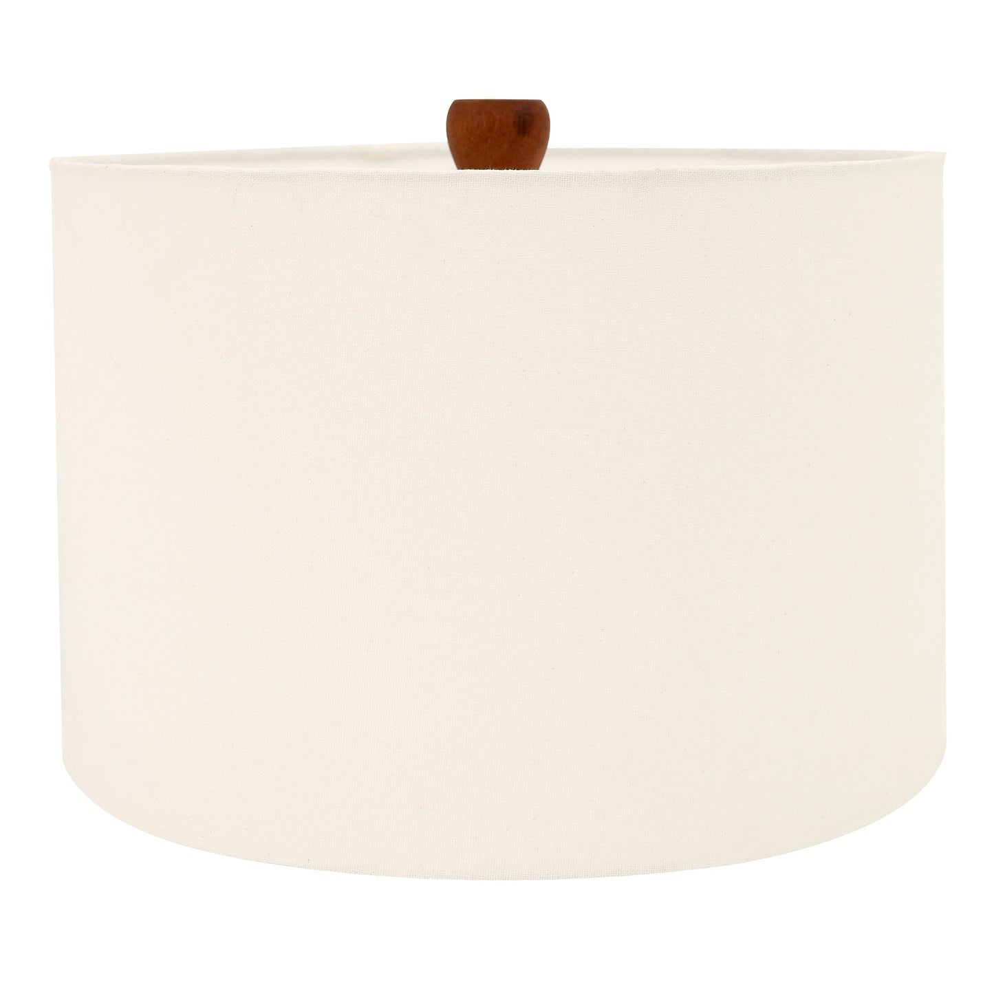 Evie Mango Wood and Textured Cotton Brown Table Lamp