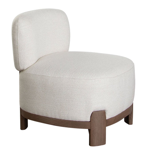 Diamond Sofa Dove Cream Fabric Armless Accent Chair