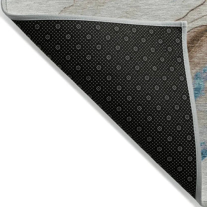 LOOMLAN Rugs Daeanor Brown Washable Indoor-Outdoor Rug