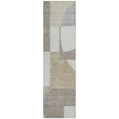 LOOMLAN Rugs Daeel Brown Washable Indoor-Outdoor Rug