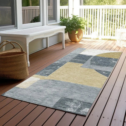 LOOMLAN Rugs Daeel Gray Washable Indoor-Outdoor Rug