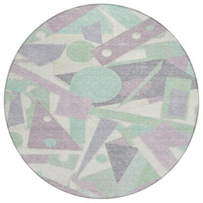 LOOMLAN Rugs Daeir Lilac Washable Indoor-Outdoor Rug