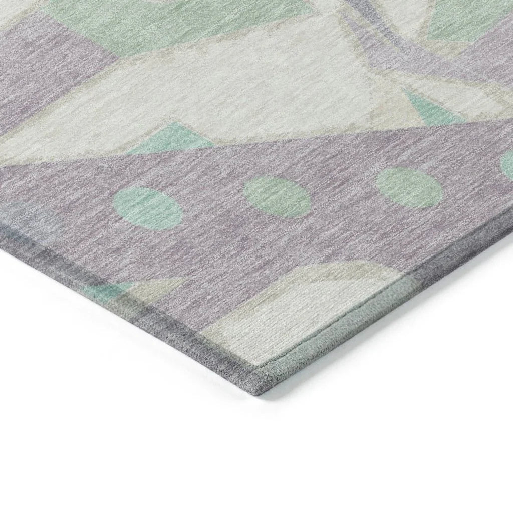 LOOMLAN Rugs Daeir Lilac Washable Indoor-Outdoor Rug