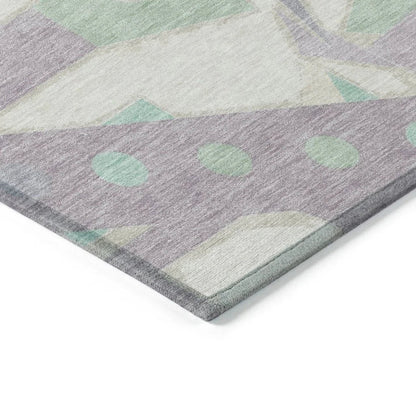 LOOMLAN Rugs Daeir Lilac Washable Indoor-Outdoor Rug