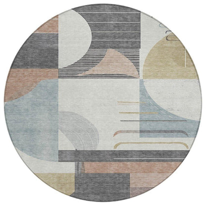 LOOMLAN Rugs Daeira Orange Washable Indoor-Outdoor Rug