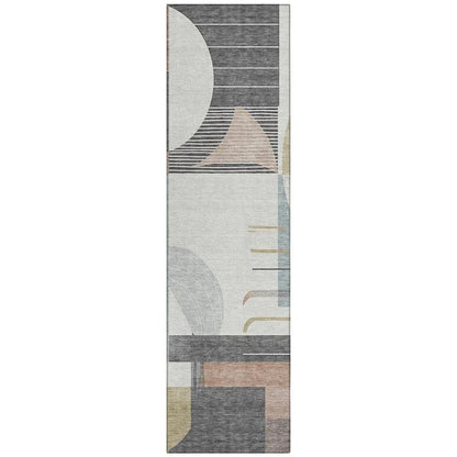 LOOMLAN Rugs Daeira Orange Washable Indoor-Outdoor Rug