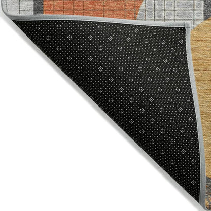 LOOMLAN Rugs Daeon Gray Washable Indoor-Outdoor Rug