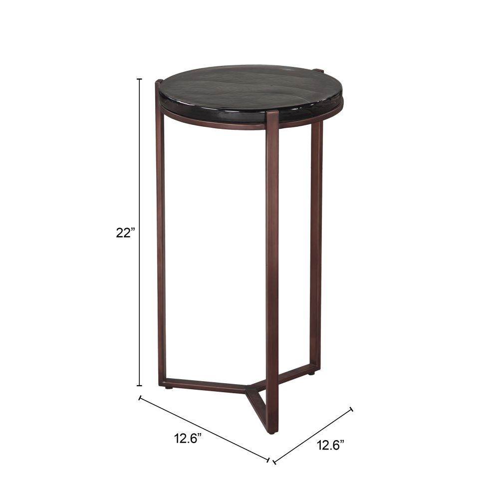 Zuo Modern Daiza Iron Frame Round Side Table