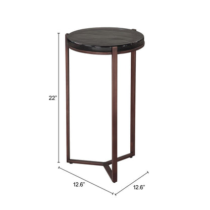 Zuo Modern Daiza Iron Frame Round Side Table