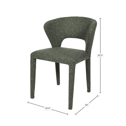 LH Home Dakota Leather Armless Dining Chair (Set of 2)