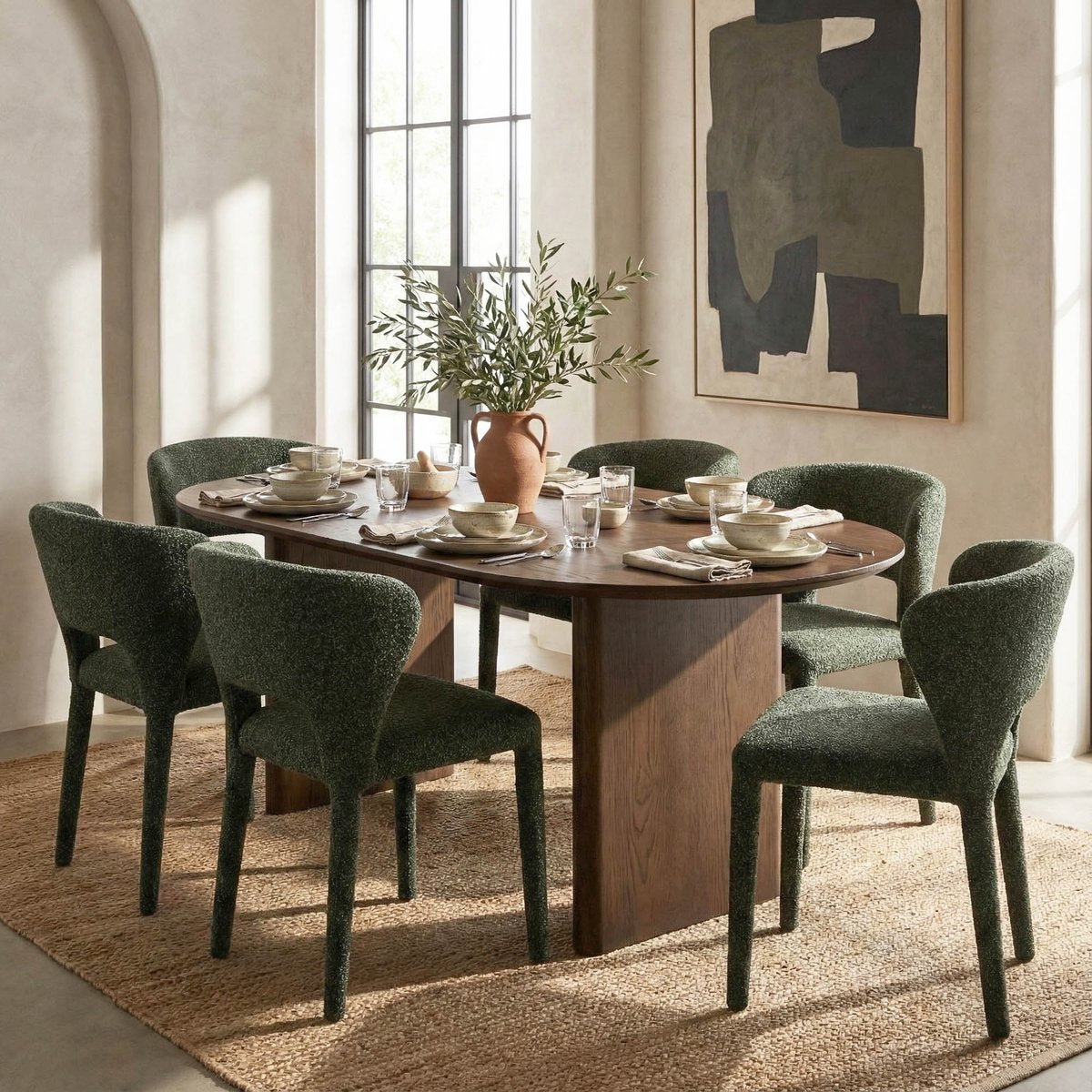 LH Home Dakota Leather Armless Dining Chair (Set of 2)