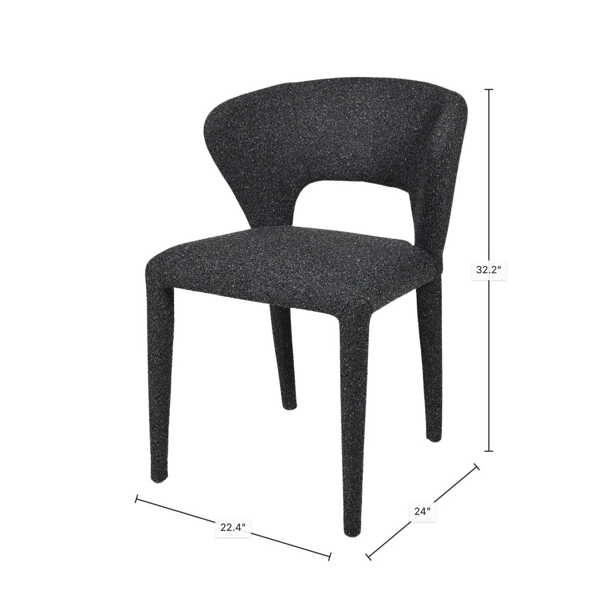LH Home Dakota Leather Armless Dining Chair (Set of 2)