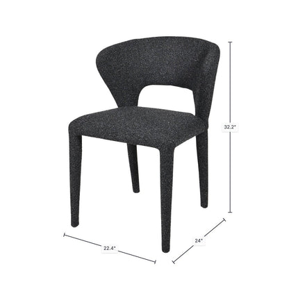 LH Home Dakota Leather Armless Dining Chair (Set of 2)