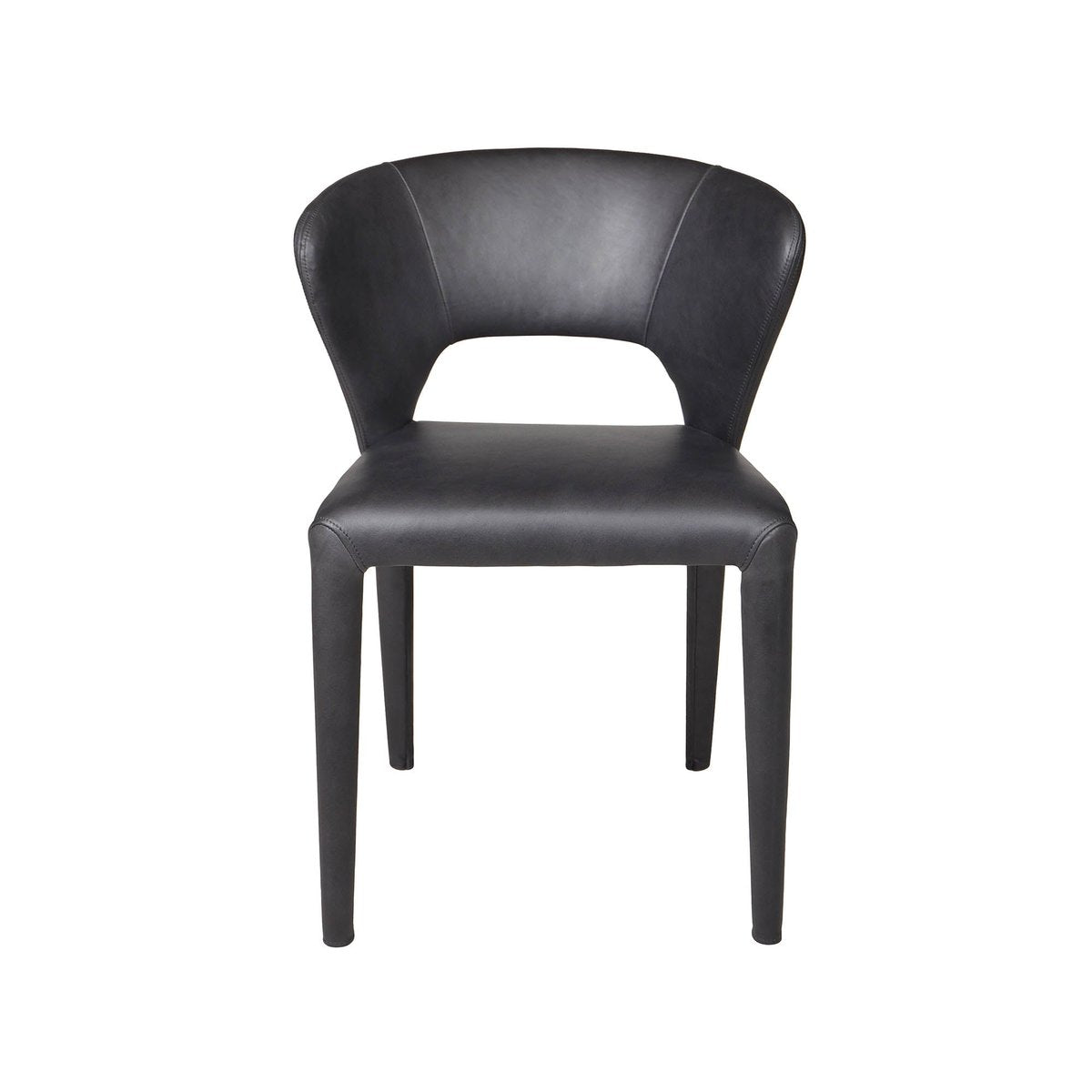 LH Home Dakota Leather Armless Dining Chair (Set of 2)