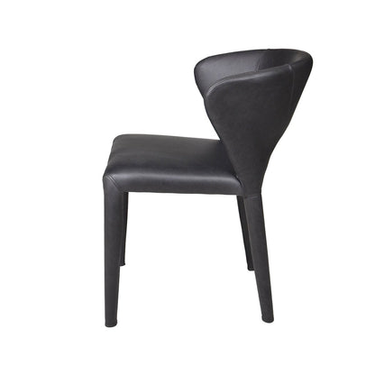 LH Home Dakota Leather Armless Dining Chair (Set of 2)