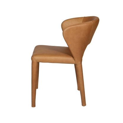 LH Home Dakota Leather Armless Dining Chair (Set of 2)