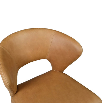 LH Home Dakota Leather Armless Dining Chair (Set of 2)