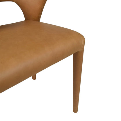 LH Home Dakota Leather Armless Dining Chair (Set of 2)
