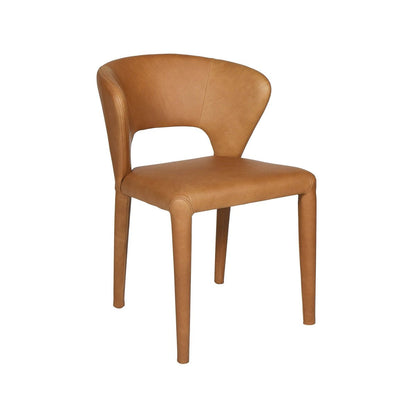 LH Home Dakota Leather Armless Dining Chair (Set of 2)