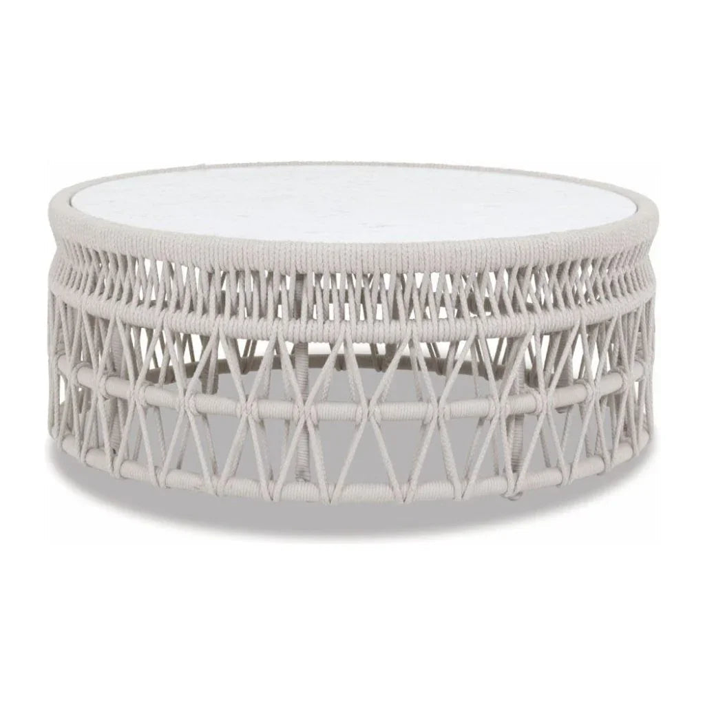 Dana Carrara Marble Top Outdoor Coffee Table