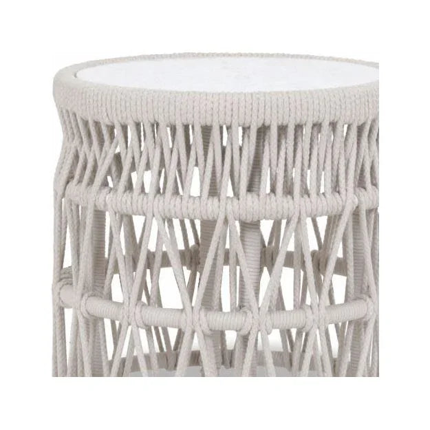 Dana Carrara Marble Top Outdoor End Table -- view 3