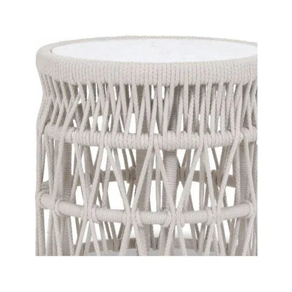 Dana Carrara Marble Top Outdoor End Table -- view 3