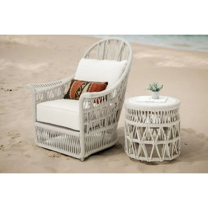 Dana Carrara Marble Top Outdoor End Table -- view 4