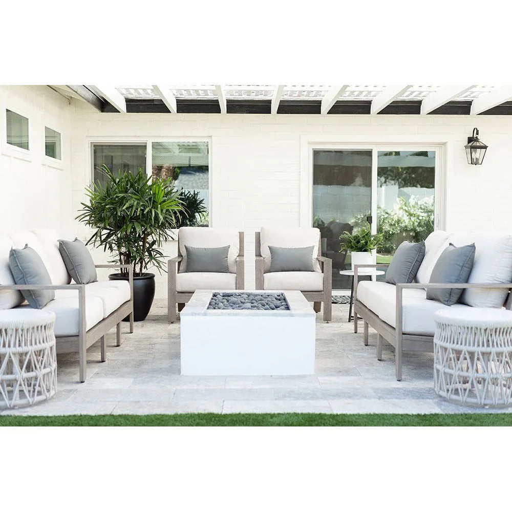 Dana Carrara Marble Top Outdoor End Table -- view 7