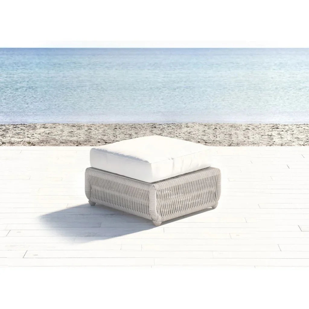 Dana Rope Rectangular Outdoor Ottoman -- view 2
