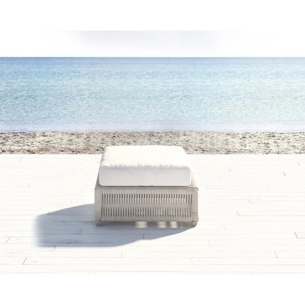 Dana Rope Rectangular Outdoor Ottoman -- view 3