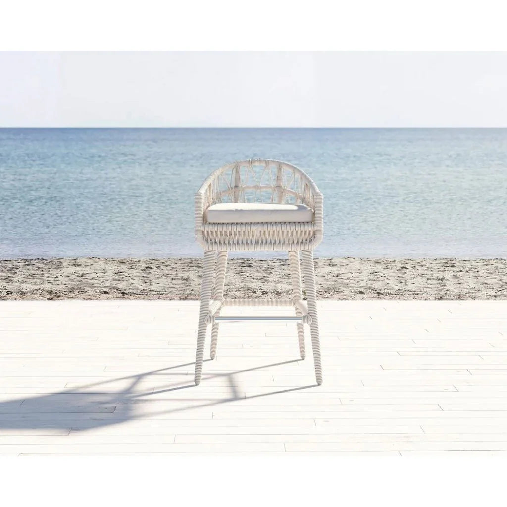 Dana Rope Weatherproof Outdoor Bar Stool -- view 3