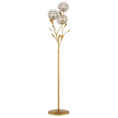 Dandelion Silver & Gold Floor Lamp Floor Lamps Sideboards and Things By Currey & Co