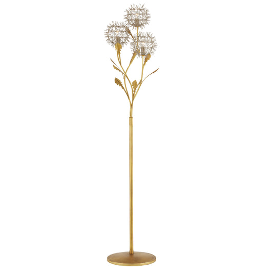 Dandelion Silver & Gold Floor Lamp Floor Lamps Sideboards and Things By Currey & Co