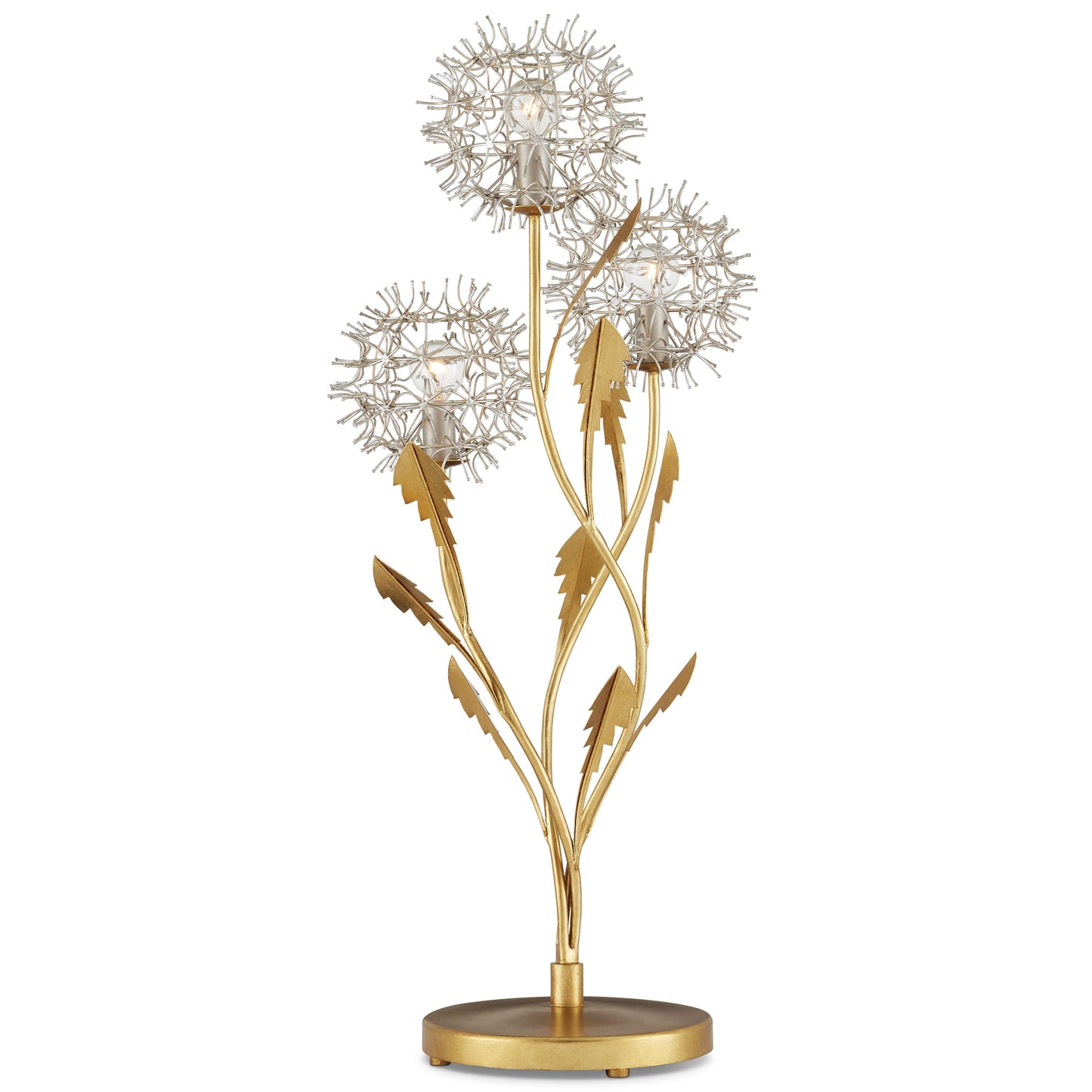 Dandelion Silver & Gold Table Lamp Table Lamps Sideboards and Things By Currey & Co