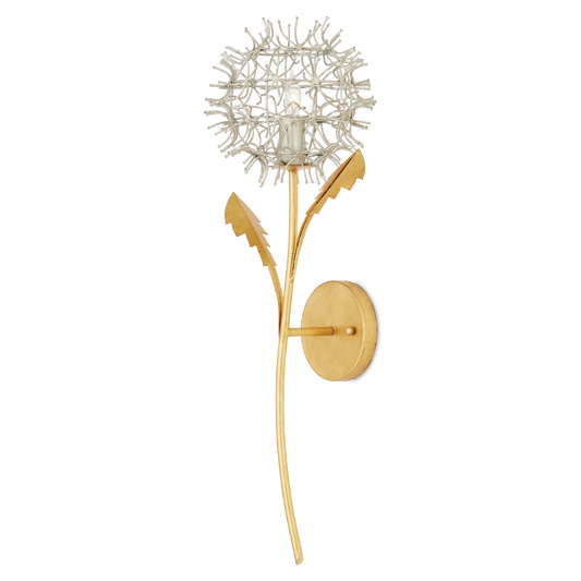 Dandelion Silver & Gold Wall Sconce-Wall Sconces-Currey & Co-Sideboards and Things