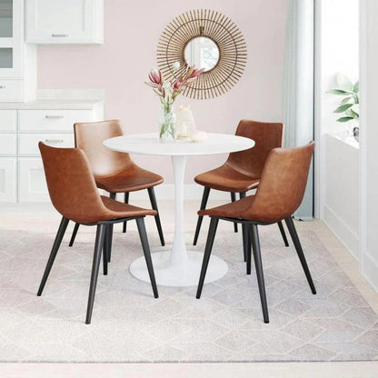 Zuo Modern Daniel Performance Fabric Armless Dining Chair 2PC