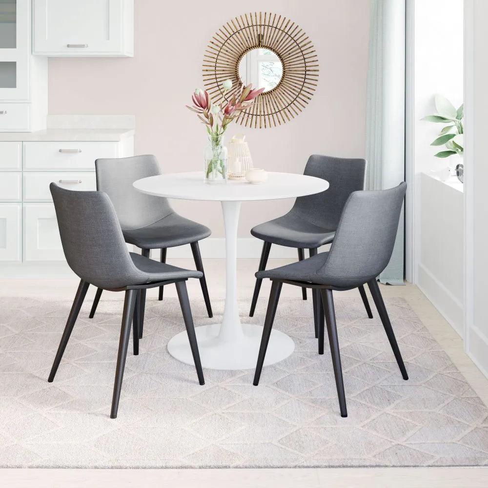 Zuo Modern Daniel Performance Fabric Armless Dining Chair 2PC