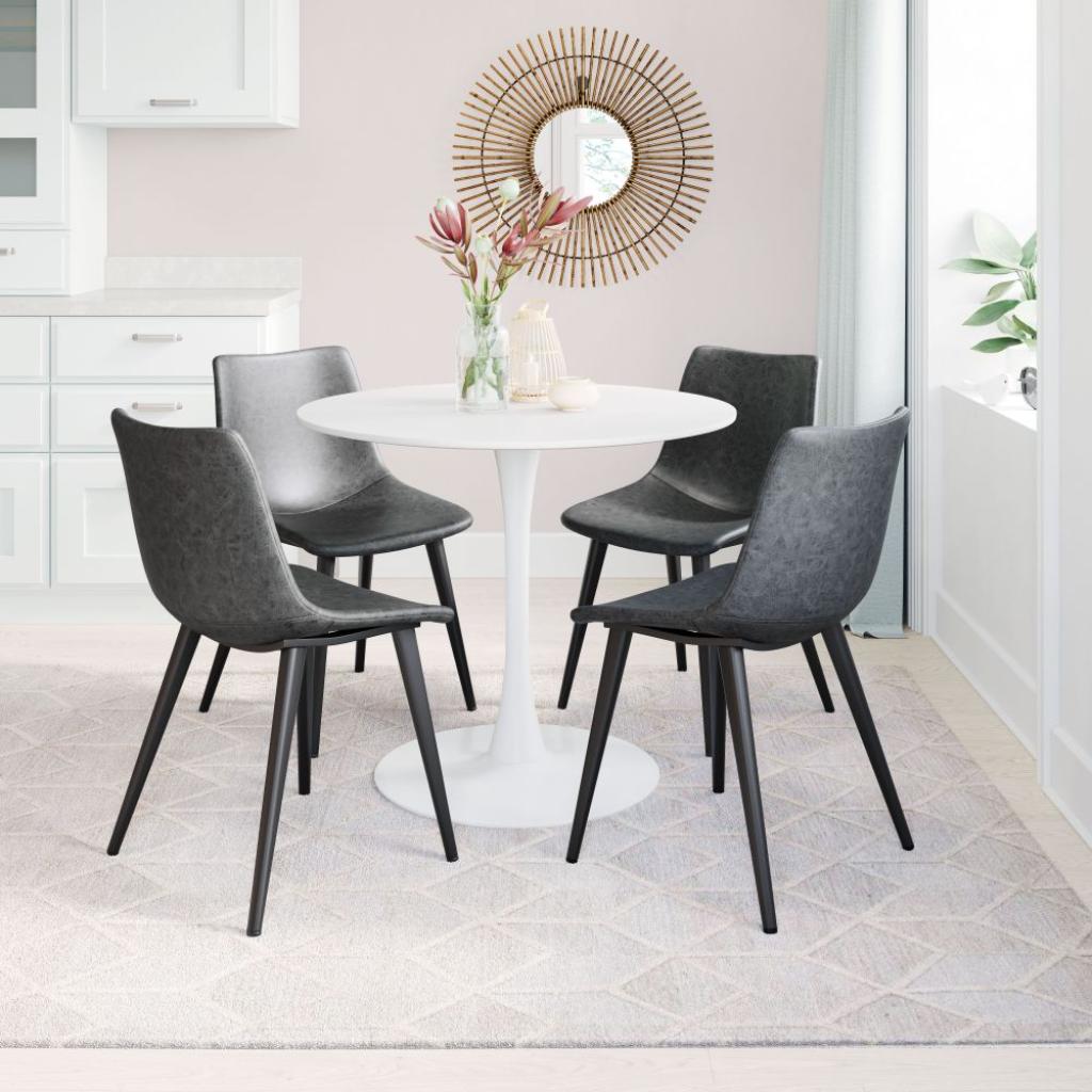 Zuo Modern Daniel Performance Fabric Armless Dining Chair 2PC