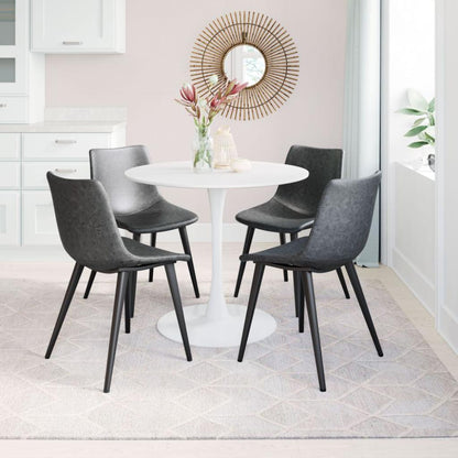 Zuo Modern Daniel Performance Fabric Armless Dining Chair 2PC