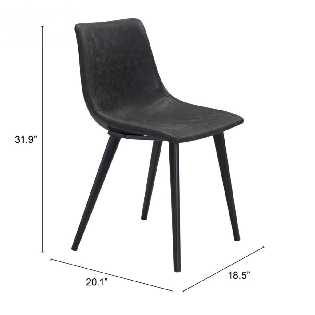 Zuo Modern Daniel Performance Fabric Armless Dining Chair 2PC