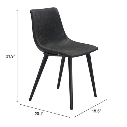 Zuo Modern Daniel Performance Fabric Armless Dining Chair 2PC