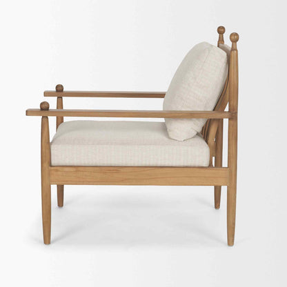 Danni Beige Fabric Lounge Chair