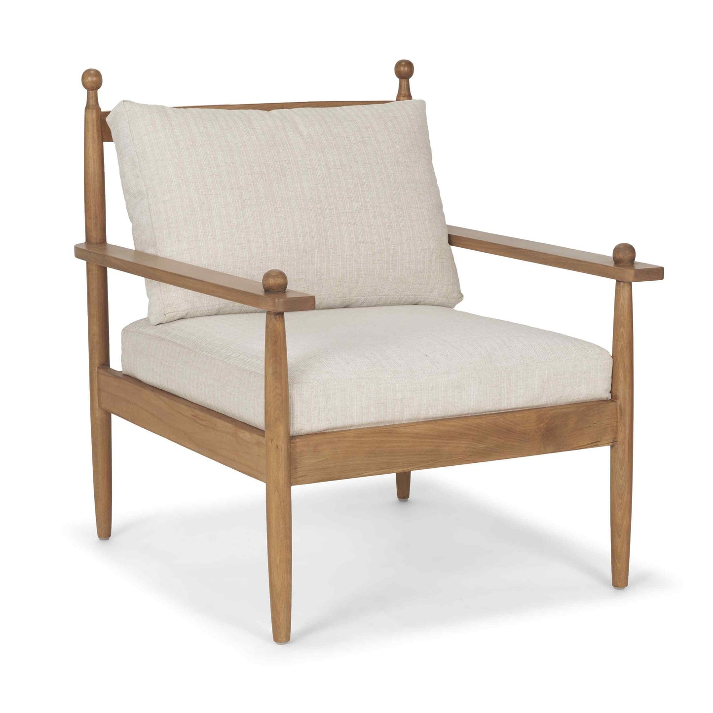 Danni Beige Fabric Lounge Chair