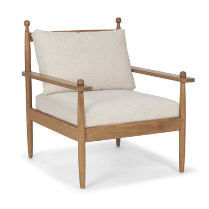 Danni Beige Fabric Lounge Chair