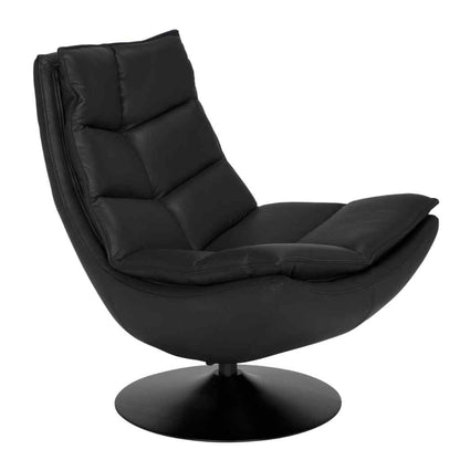 Dante Top-Grain Leather Swivel Club Chair