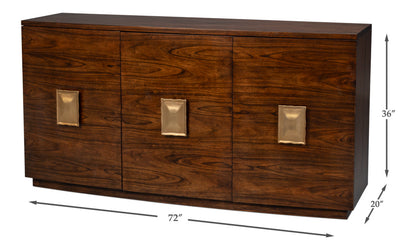 Sarreid Dao Three Doors Wood Credenza