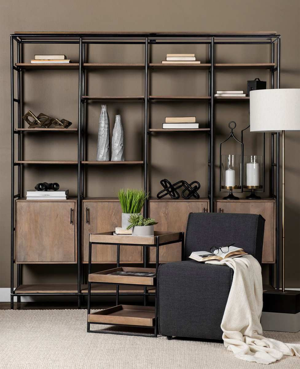 Mercana Darius Metal Multi-Shelves Shelving Unit